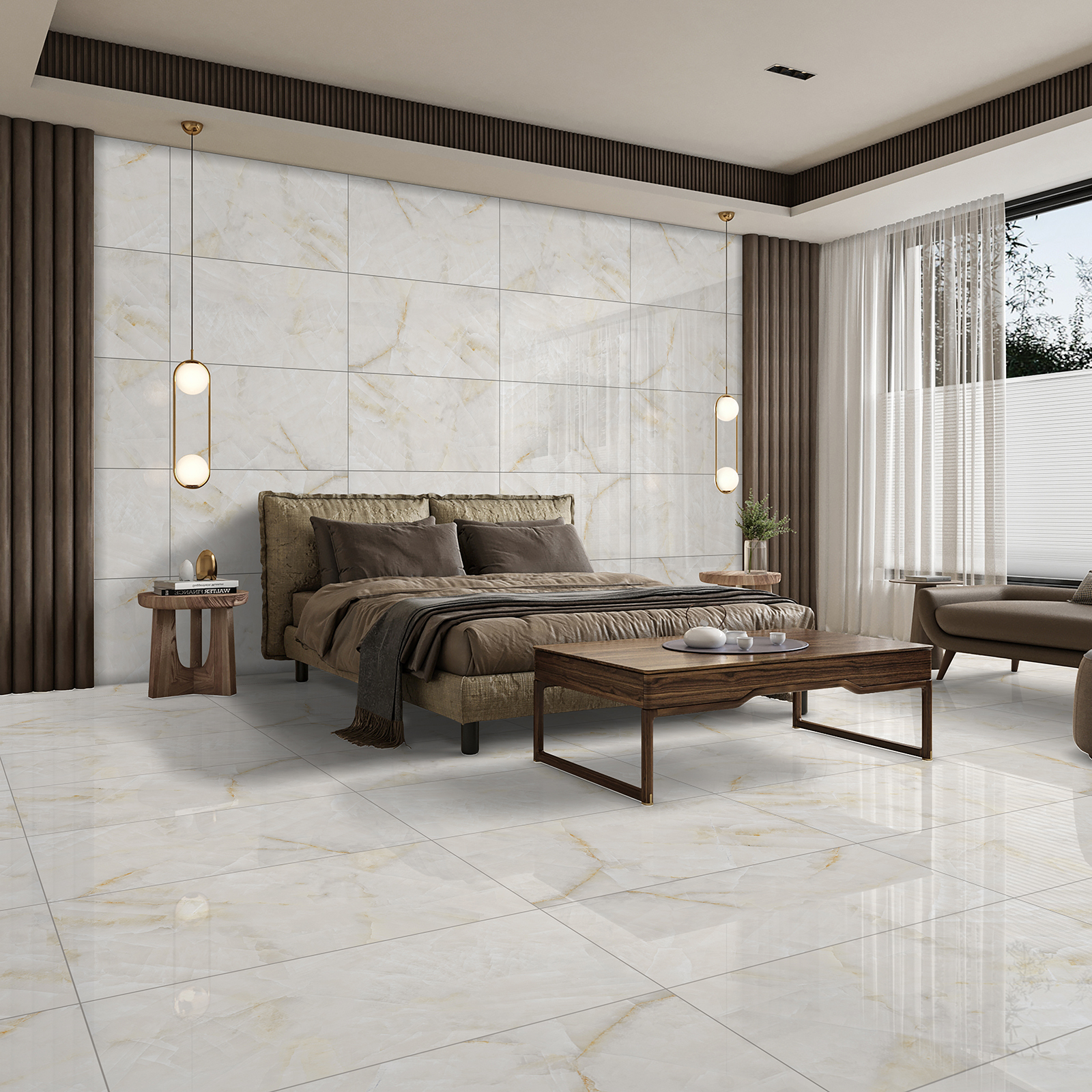 arrelage Ambesador Onyx Grand Format 60x120 cm – Finition Brillante