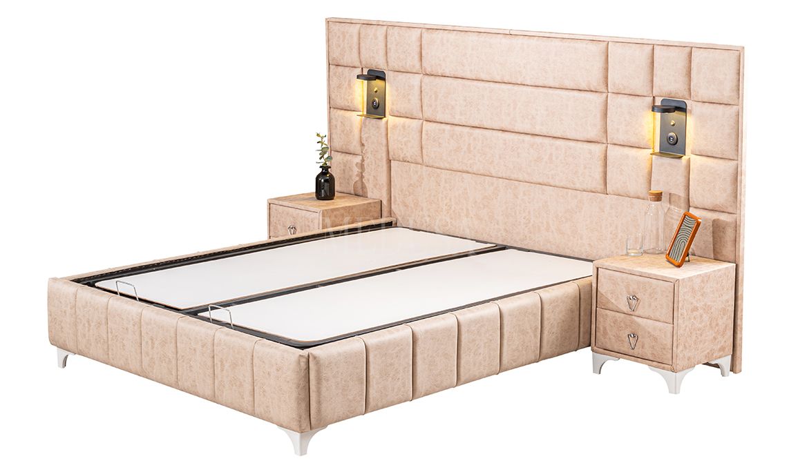 Satin Set Baza Başlık Yatak