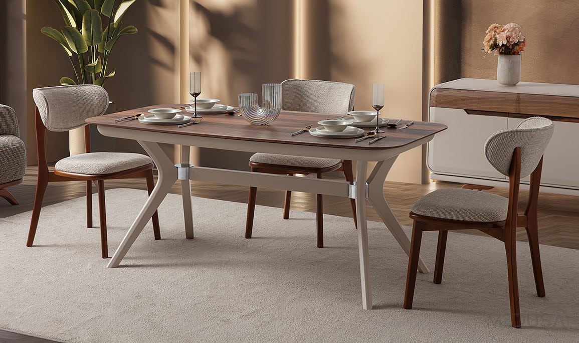 Didim Kelebek Ayaklı Yemek Masası