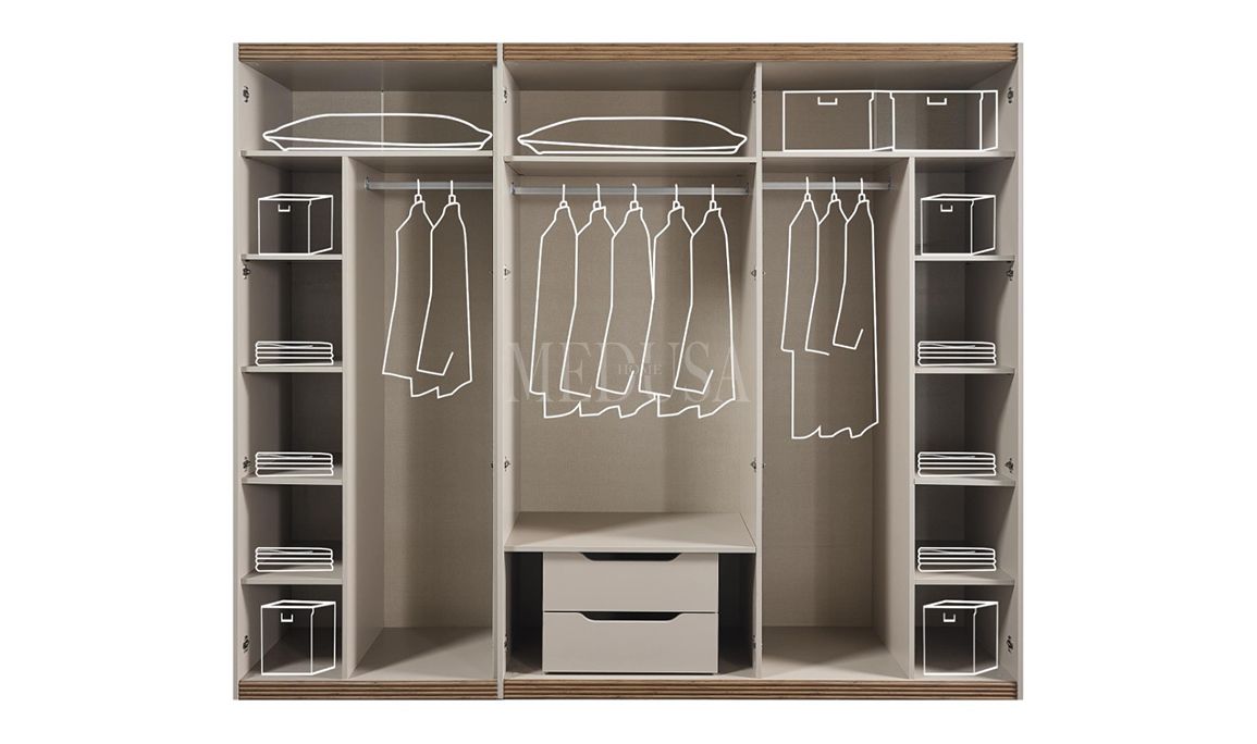 Assos 6 Kapılı Gardırop (Aynalı)