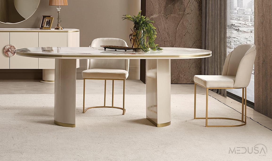 Cartier Krem Sandalye