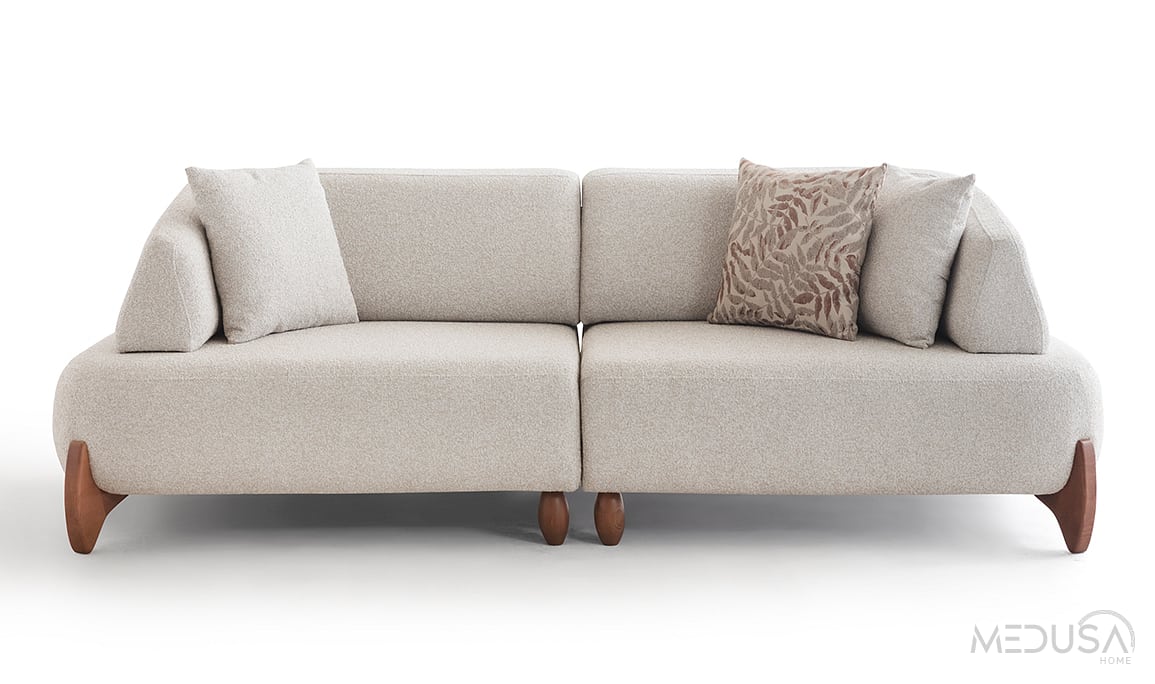 Cosy Beyaz Üçlü Koltuk
