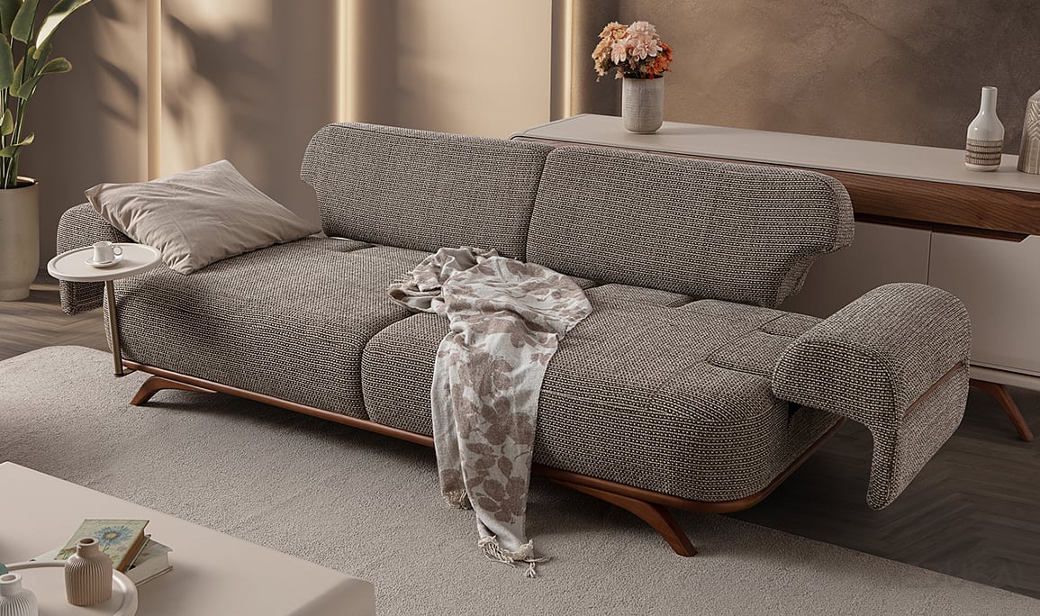 Didim Antrasit Üçlü Koltuk