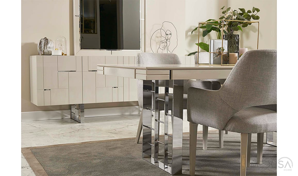 Ibiza Silver Yemek Masası