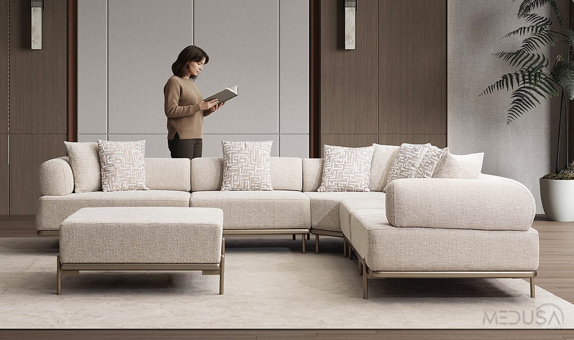 Loren Krem Köşe Takımı