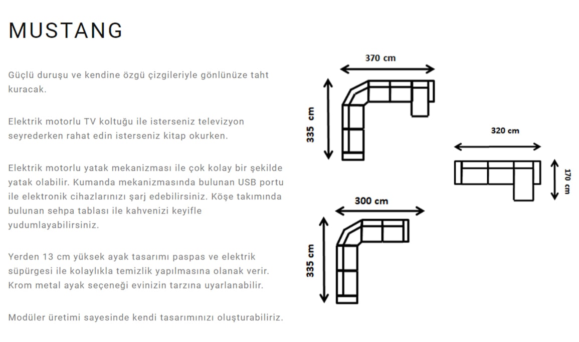 Mustang Köşe Takımı Standart