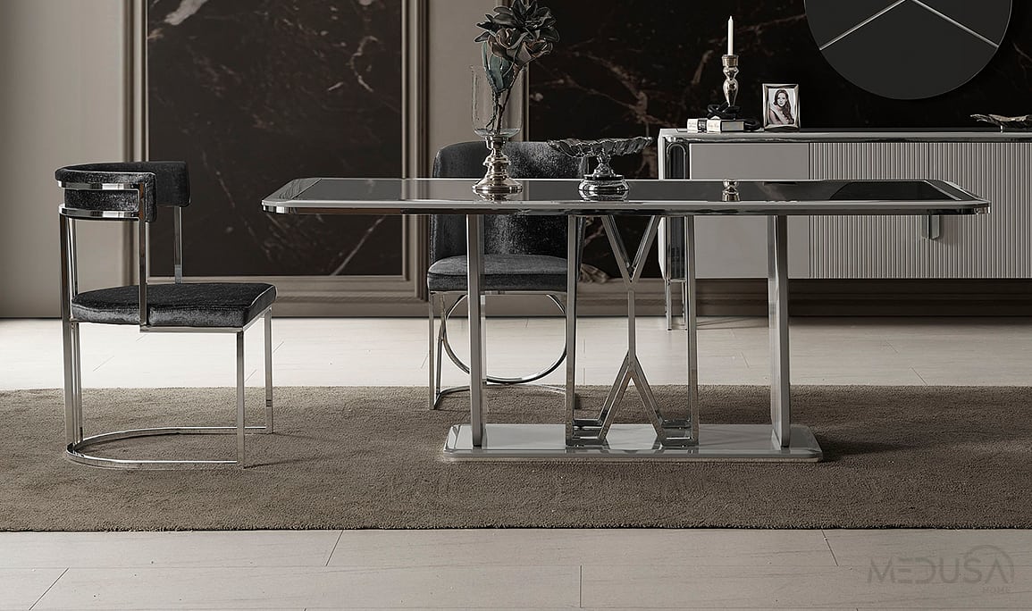 Selux Gri Yemek Masası