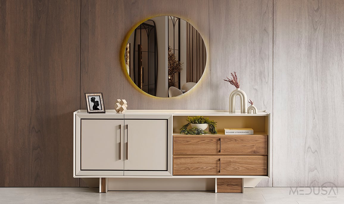 Heritage Krem & Ceviz Konsol