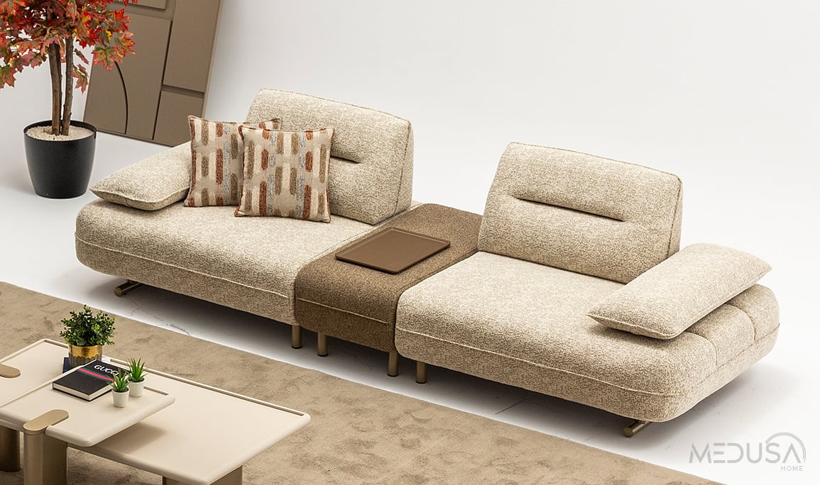 Kays Sehpalı Üçlü Koltuk