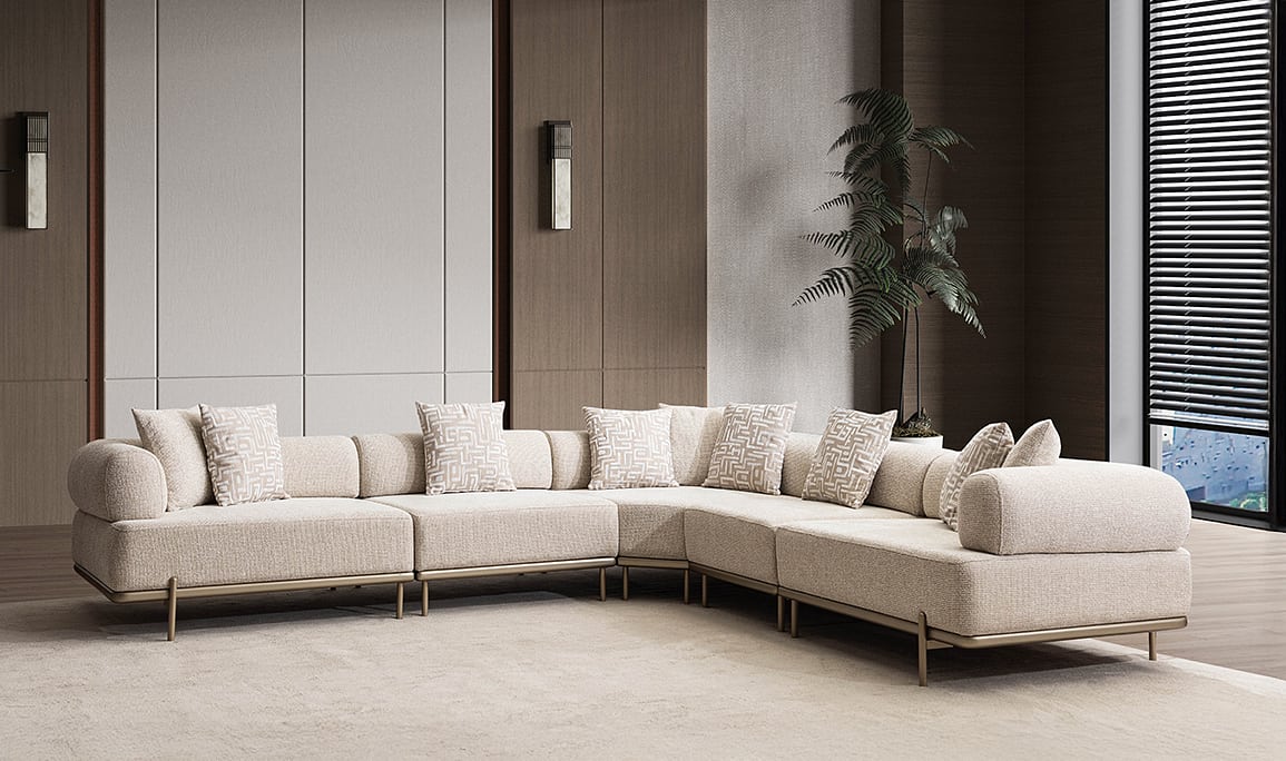 Loren Krem Köşe Takımı