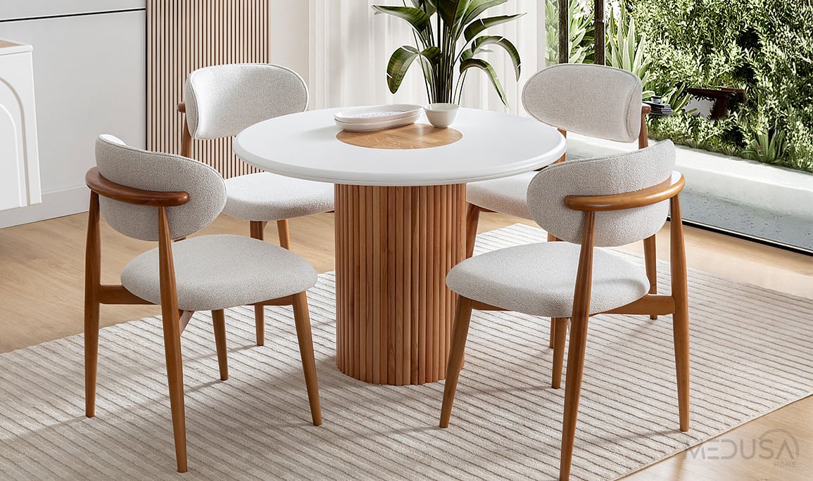 Lotus Bohem Yuvarlak Yemek Masası