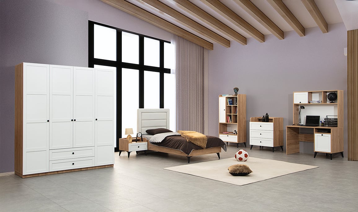 Nova Ceviz & Beyaz Genç Odası