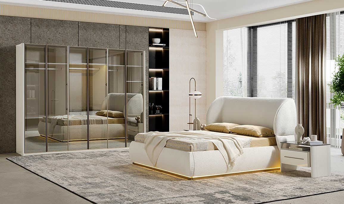 Petron Yatak Odası Cam Kapaklı