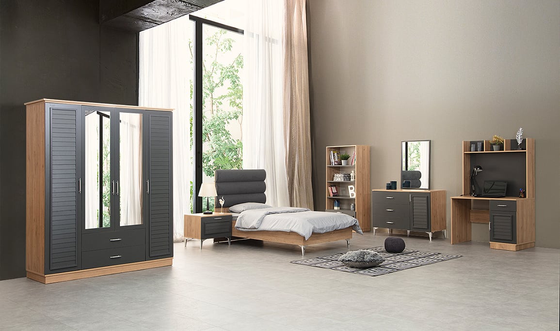 Plus Antrasit Genç Odası