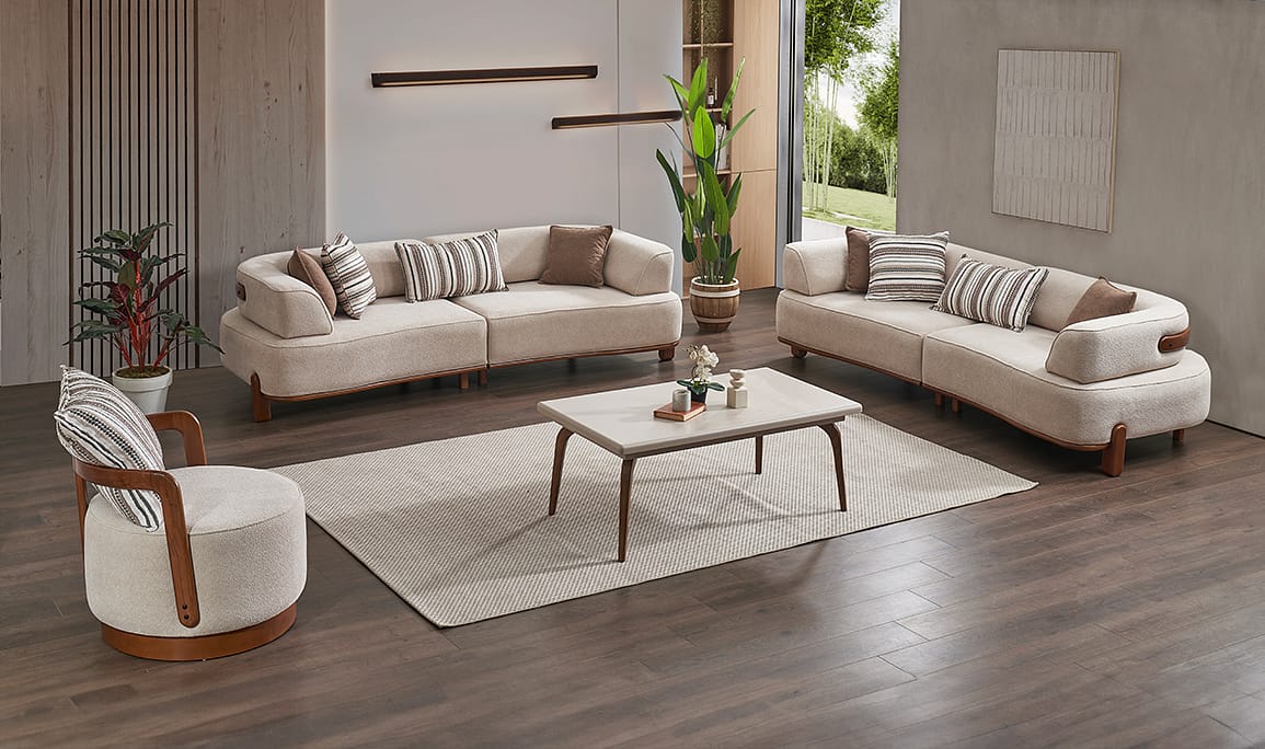 Vizyon Walnut Koltuk Takımı